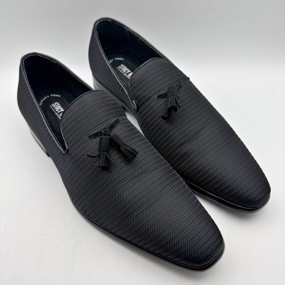 Stacy Adams Mens Tazewell Tassel Loafer US 11 M EU 44 Black Slip On EUC - Picture 5 of 14